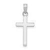 14k White Gold Polished Cross Pendant