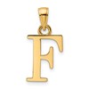 14K Polished Letter F Pendant