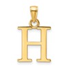14K Polished Letter H Pendant