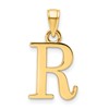 14K Polished Letter R Pendant