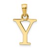 14K Polished Letter Y Pendant