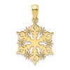 14K Polished Snowflake Pendant