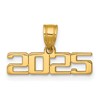 14K Polished Horizontal 2025 Charm