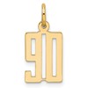 14k Small Elongated Number 90 Charm