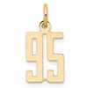 14k Small Elongated Number 95 Charm