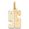 14k Small Elongated Number 96 Charm