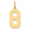 14k Medium Polished Number 8 Charm