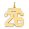 14k Medium Polished Number 26 Charm