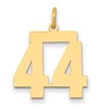 14k Medium Polished Number 44 Charm