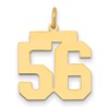 14k Medium Polished Number 56 Charm