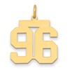 14k Medium Polished Number 96 Charm