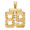 14k Large Brushed Diamond-cut Number 89 Charm