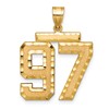14k Large Brushed Diamond-cut Number 97 Charm