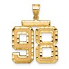 14k Large Brushed Diamond-cut Number 98 Charm