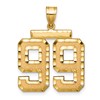 14k Large Brushed Diamond-cut Number 99 Charm