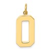 14k Large Polished Number 0 Charm