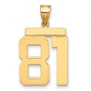 14k Large Polished Number 81 Charm