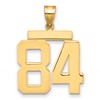 14k Large Polished Number 84 Charm