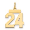 14k Small Polished Number 24 Charm