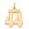 14k Small Polished Number 44 Charm