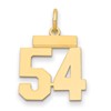 14k Small Polished Number 54 Charm