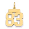 14k Small Polished Number 83 Charm