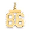 14k Small Polished Number 86 Charm