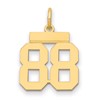14k Small Polished Number 88 Charm