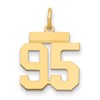 14k Small Polished Number 95 Charm