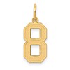 14k Medium Satin Number 8 Charm