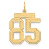 14k Medium Satin Number 85 Charm