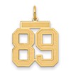 14k Medium Satin Number 89 Charm