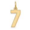 14k Small Satin Number 7 Charm