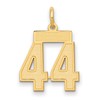 14k Small Satin Number 44 Charm