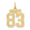 14k Small Satin Number 83 Charm