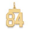 14k Small Satin Number 84 Charm