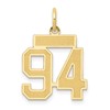 14k Small Satin Number 94 Charm
