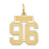 14k Small Satin Number 96 Charm