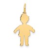 14k Plain Polished Small Boy Charm