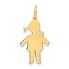 14k Plain Polished Small Girl Charm