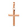 14K Rose Gold Small Cross Pendant
