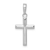 14K White Gold Small Cross Pendant