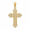 14k Fleur De Lis Cross Charm