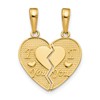 14k I LOVE YOU 2-Piece Break-Apart Heart Charm