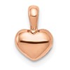 14K Rose Gold Polished Domed Concave Back Heart Charm