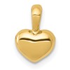 14K Polished Domed Concave Back Heart Charm