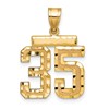 14k Medium Diamond-cut Number 35 Charm