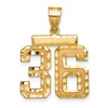 14k Medium Diamond-cut Number 36 Charm