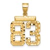 14k Medium Diamond-cut Number 83 Charm