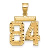 14k Medium Diamond-cut Number 84 Charm